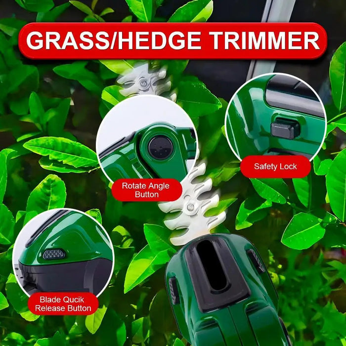 21V Cordless Hedge Trimmer – Rechargeable Garden Tool